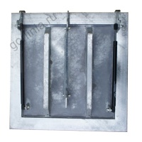 Дно корыта с ребрами жесткости оцинкованного люка под скрытое мощение тротуарной плиткой