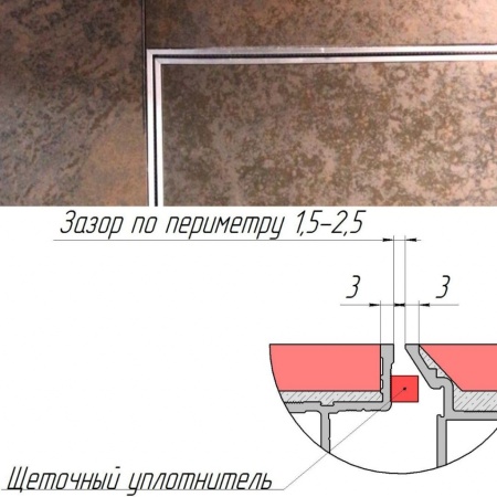 Техно под плитку противопожарный 600*2200п