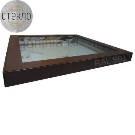 Люк в подвал со стеклом стеклогор 700х700*63 